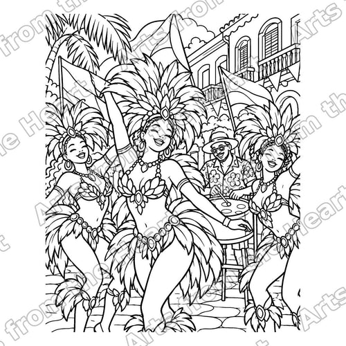 J'ouvert Jump-Up Street Party Pre-Drawn Sip & Paint Canvas, 8x10 – Arts from the Heart SXM