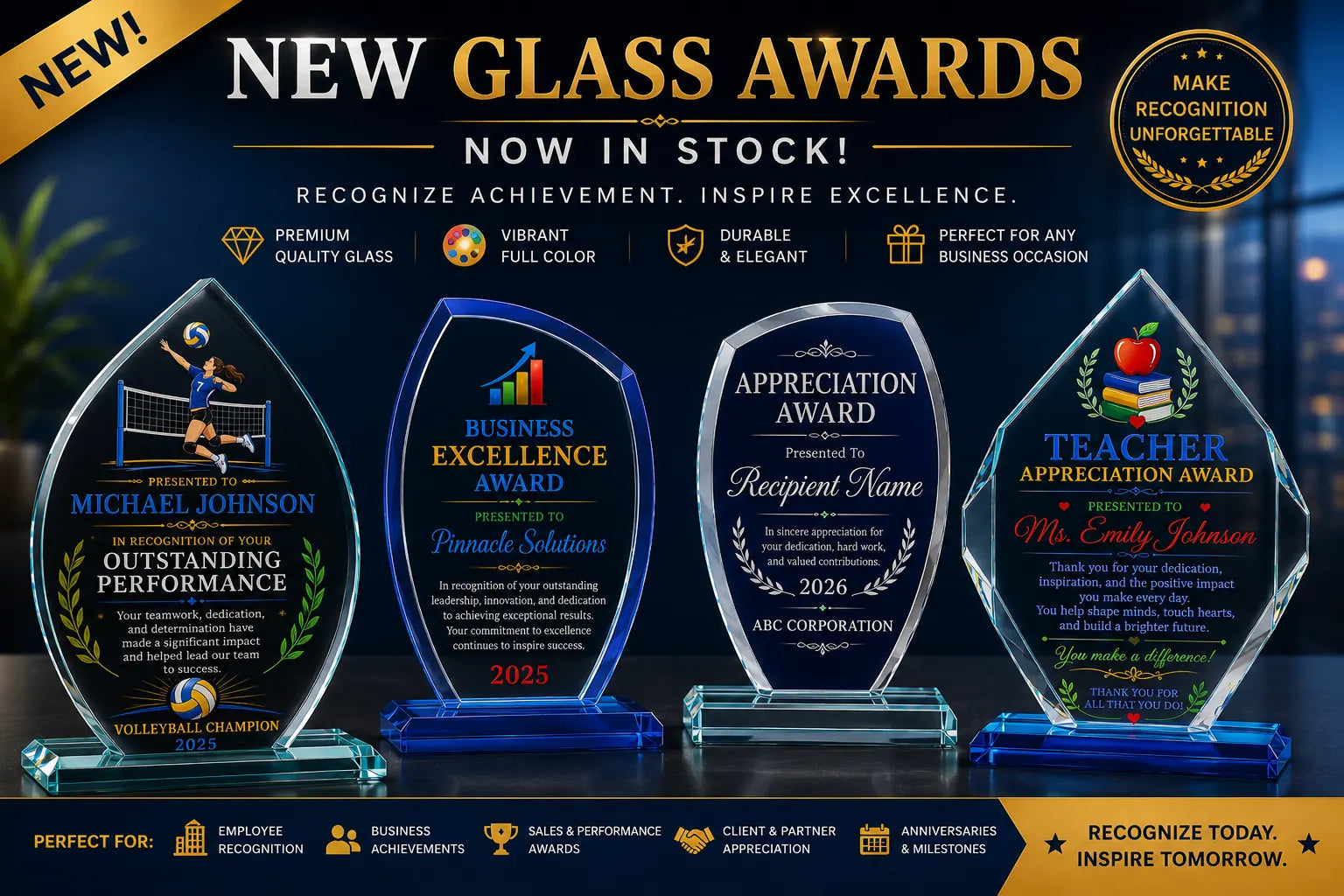 Custom acrylic awards