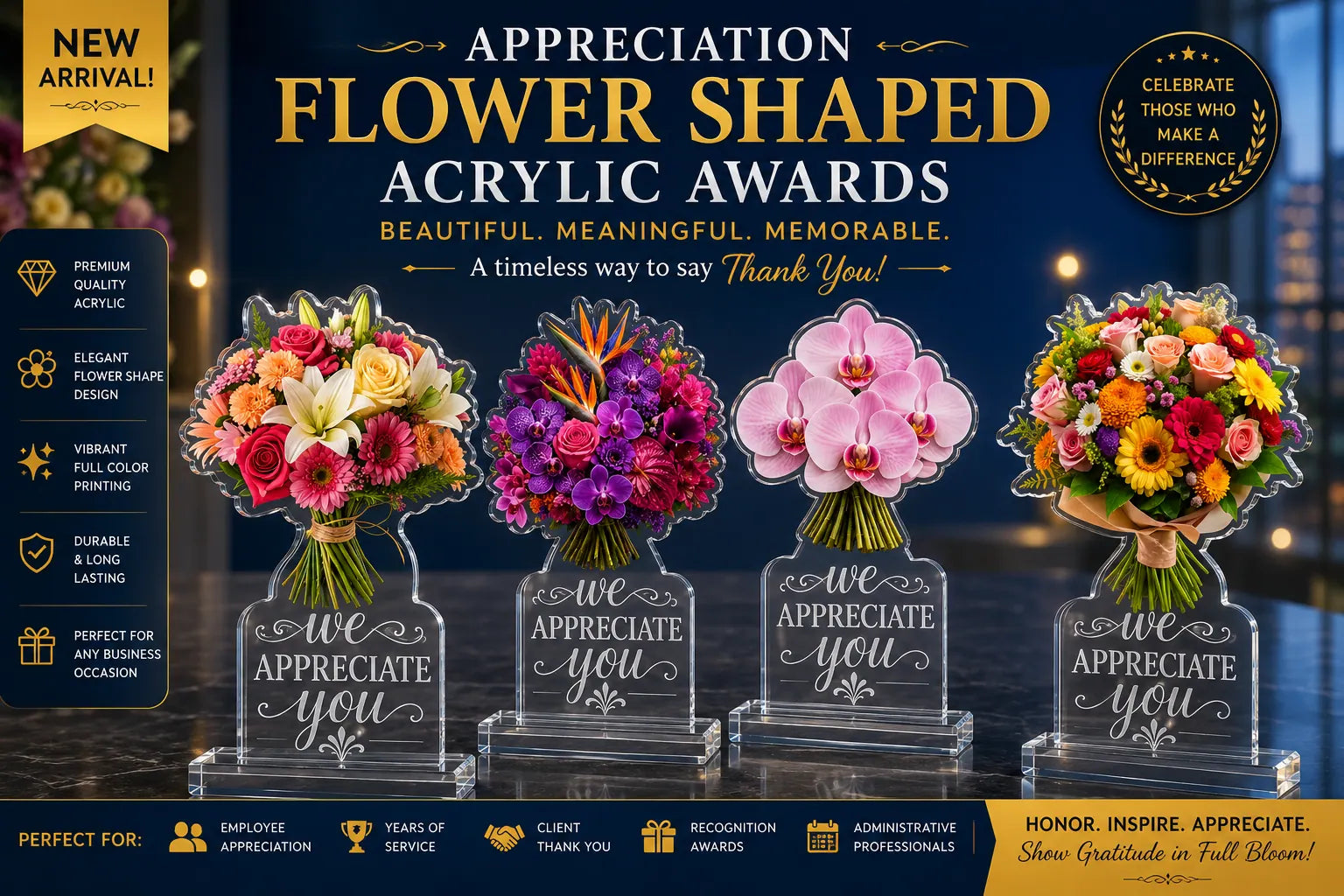 Engraved recognition awards