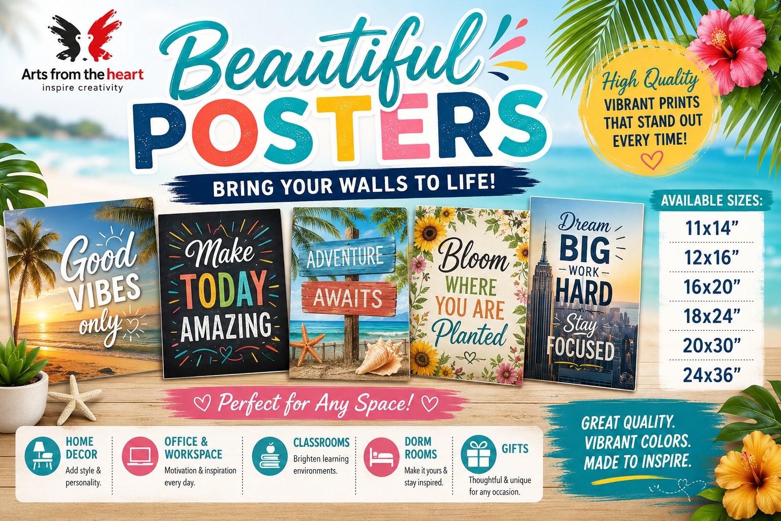 Beautiful custom posters — bring your walls to life
