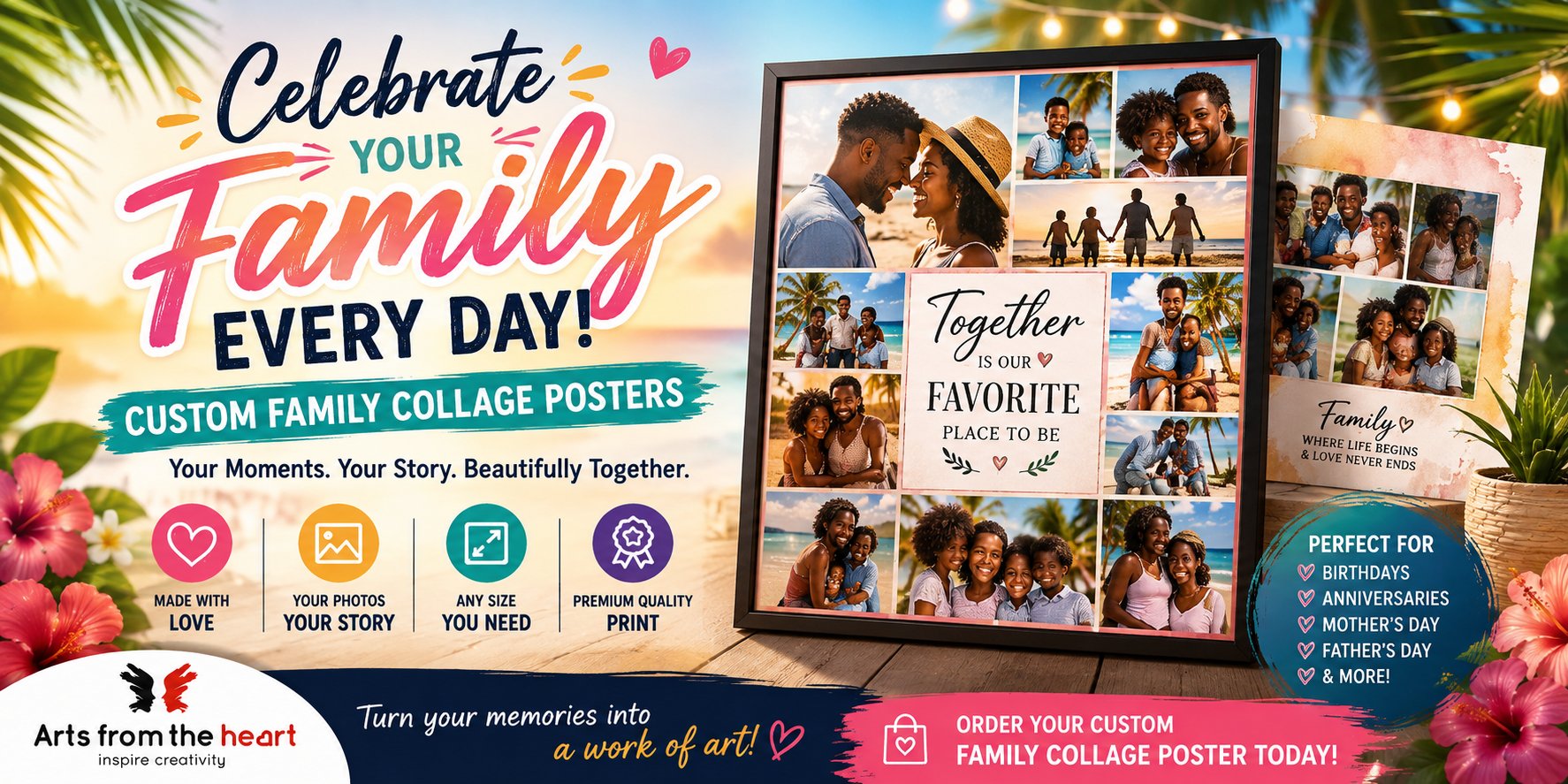 Custom family collage posters