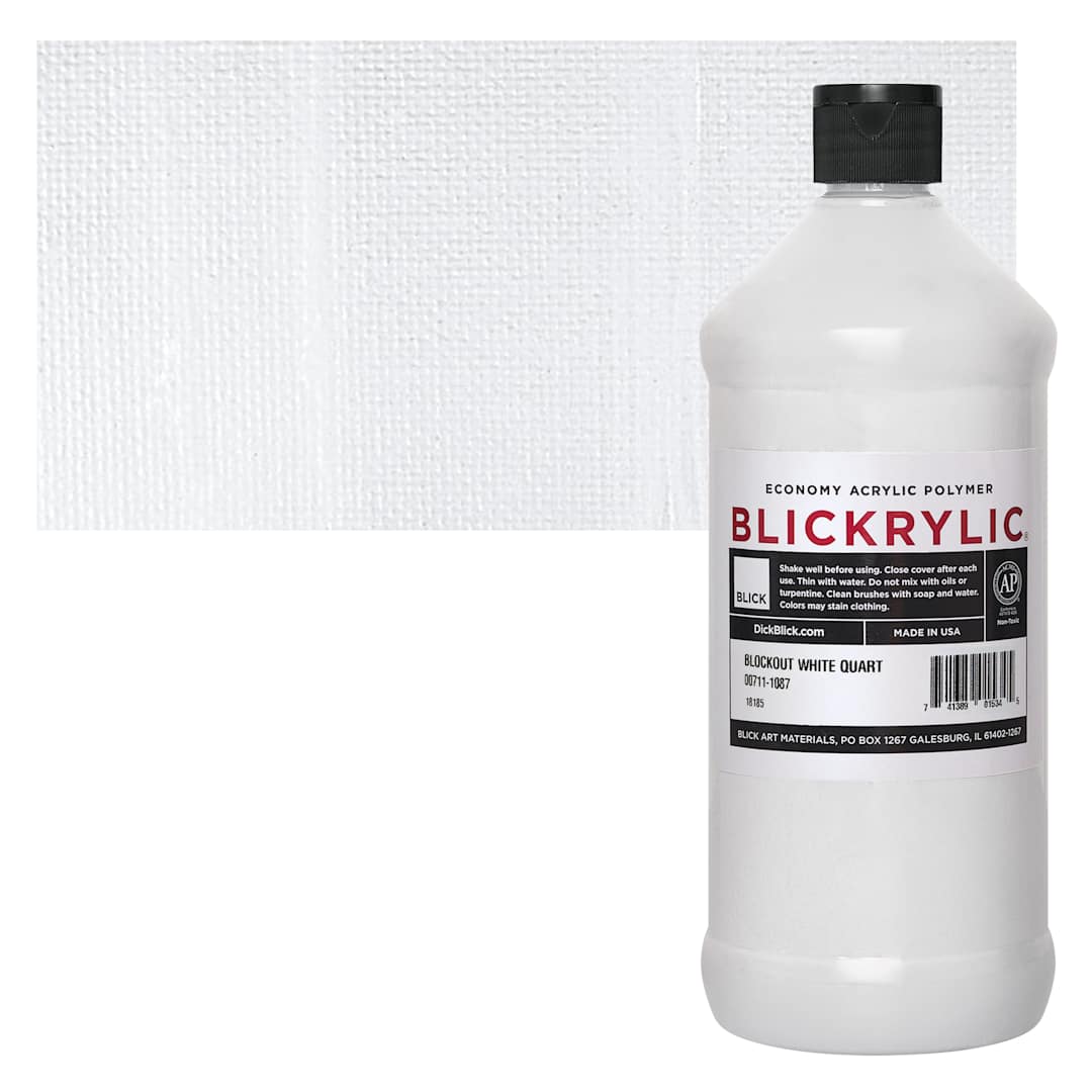 Blickrylic Student Acrylics - Blockout White, Quart