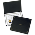 Certificate Holder, 80lb Linen Stock, 8 1/2" x 11 Inches, Black/white, Five per Pack