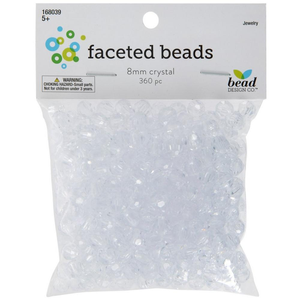 Beads - Multi-Faceted - Translucent - 1000/Bag