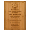 8" x 10" Value Black Piano Finish Plaque, Gold Printed