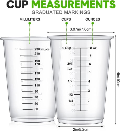 Disposable Measuring Cups for Resin 1PC