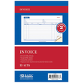 BAZIC 50 Sets 5 9/16" x 8 7/16" 2-Part Carbonless Invoice Book