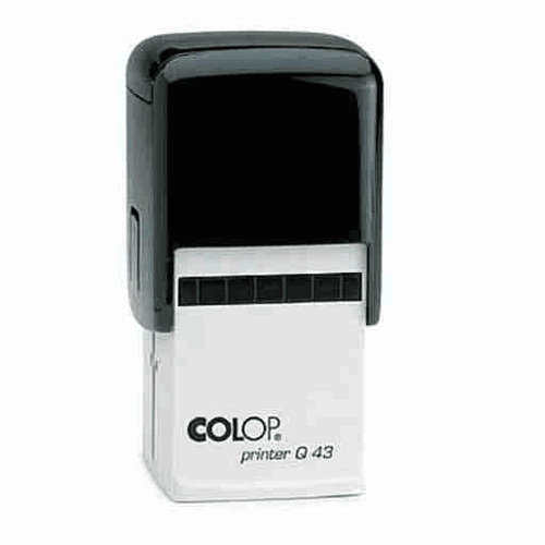 Printer Q43. 10 line Stamp. Die plate size 1 5/8" x 1 5/8"