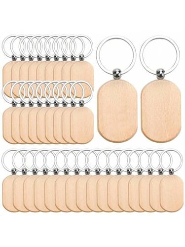 Wood Keychain Blank 1pc