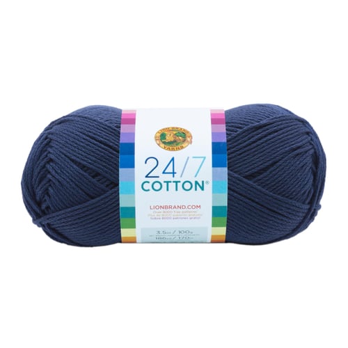 Lion Brand 24/7 Cotton Yarn NAVY