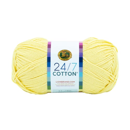 Lion Brand 24/7 Cotton Yarn LEMON