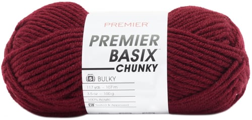 Premier Basix Chunky Yarn-Burgundy
