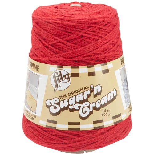 Lily Sugar'n Cream Yarn - Cones-Red