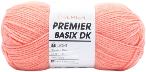 Premier Yarns Basix DK Yarn-Coral