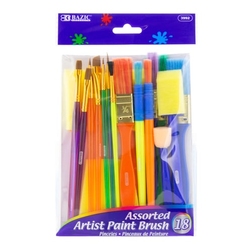 18 Piece Paint Brush Set