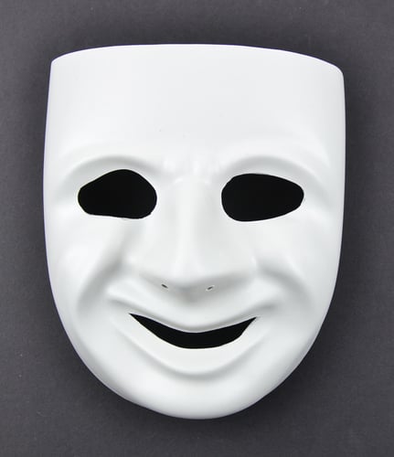 Mask-It Comedy Mask W/Elastic Cord 7.75"
