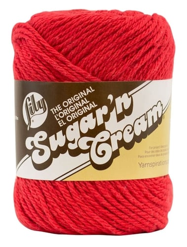 Lily Sugar'n Cream Yarn, RED