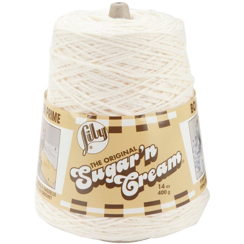 Lily Sugar'n Cream Yarn Cones, SOFT ECRU