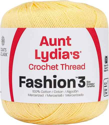 Aunt Lydia's Fashion Crochet Thread Size 3-Maize
