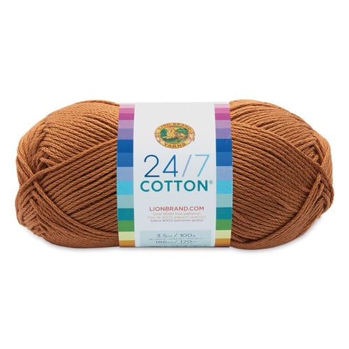 Lion Brand 24/7 Cotton Yarn CAMEL