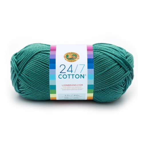 Lion Brand 24/7 Cotton Yarn JADE
