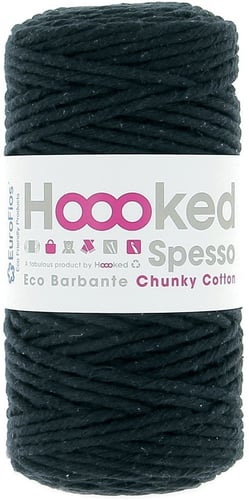 Hoooked Spesso Chunky Cotton Macrame Yarn-Noir