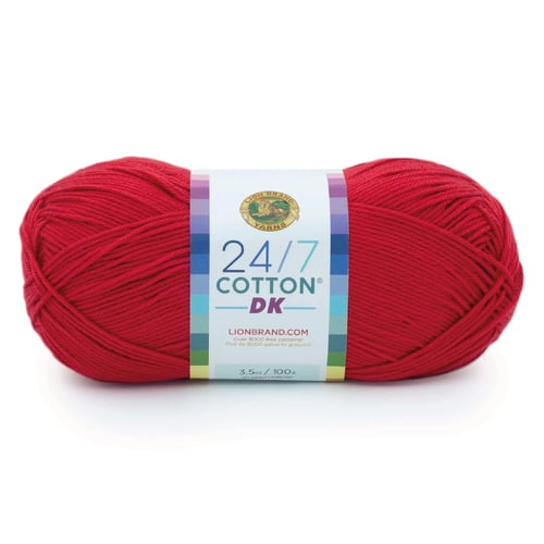 Lion Brand 24/7 Cotton Yarn-Red