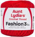 Aunt Lydia's Fashion Crochet Thread Size 3-Atom Red