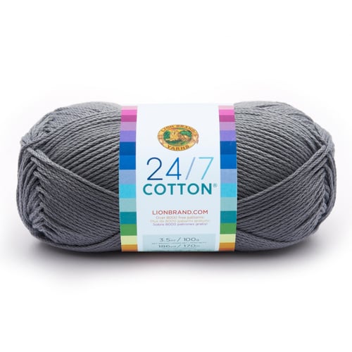 Lion Brand 24/7 Cotton Yarn SILVER