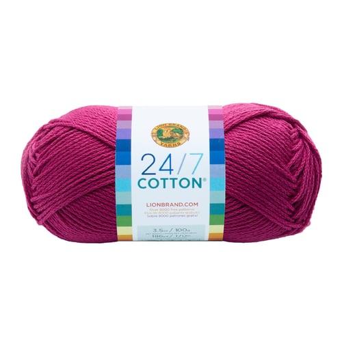 Lion Brand 24/7 Cotton Yarn  Rose