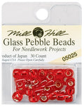 Mill Hill Glass Pebble Beads 5.5mm 30/Pkg-Ruby