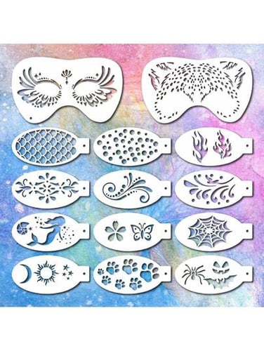 14pcs Face Paint Stencils Kits
