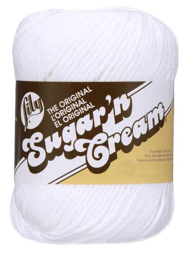 Lily Sugar'n Cream Yarn - Solids-White