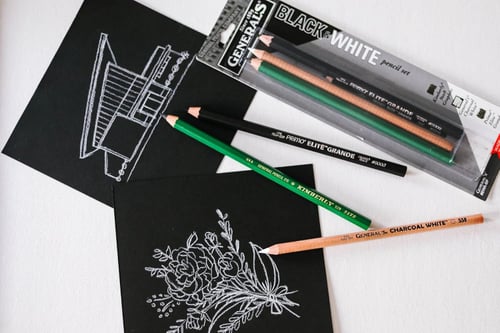 General's Black & White Pencil Set 3/Pkg-