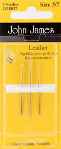 John James Leather Hand Needles-Size 3/7 3/Pkg