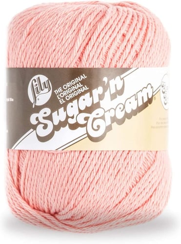 Lily Sugar'n Cream Yarn - Solids Super Size-Coral Rose