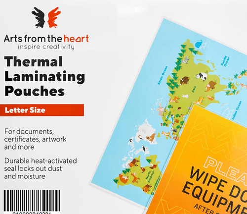 AFTH Laminating Sheets, 3 Mil, 9 x 11.5 Inches, 50 PCS
