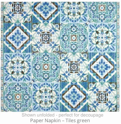 Napkin 33 Tiles Green FSC Mix 20 PC