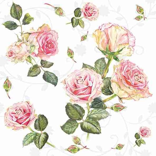Napkin 33 Rosie White FSC Mix 20 PC