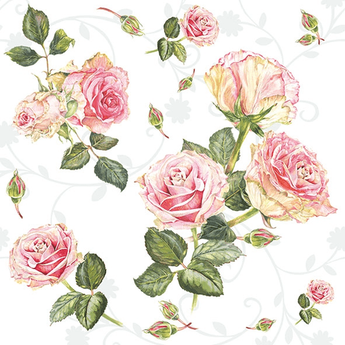 Napkin 33 Rosie White FSC Mix 20 PC