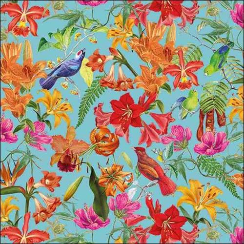 Napkin 33 Pansy All Over White FSC Mix 20 PC