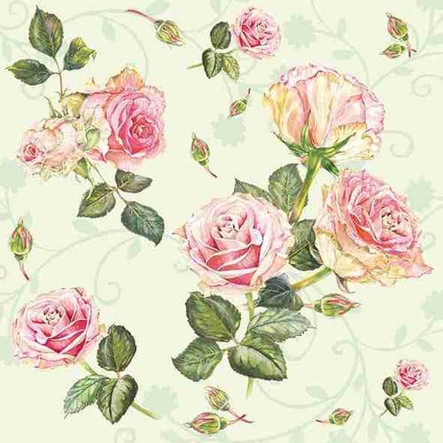 Napkin 33 Rosie Green FSC Mix 20 PC