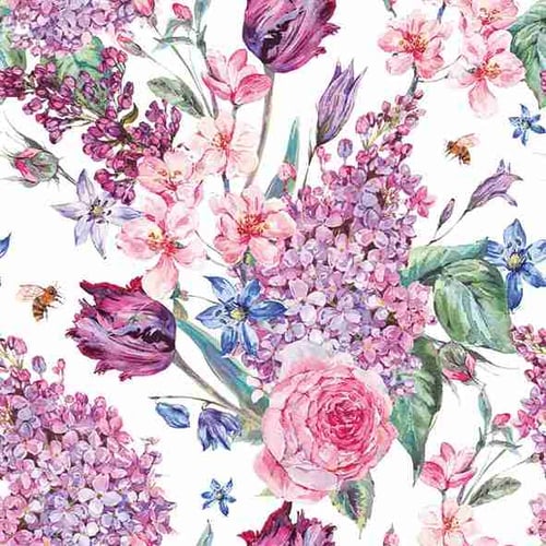 Napkin 33 Rower Composition White  FSC Mix 20 PC