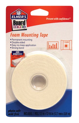 BOARDMATE TRI FOAM MOUNTING TAPE .5‚Äùx12.5ft