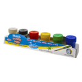 0.75 FL OZ (22.2 mL) 6 Color,Washable Poster Paint w/,Brush