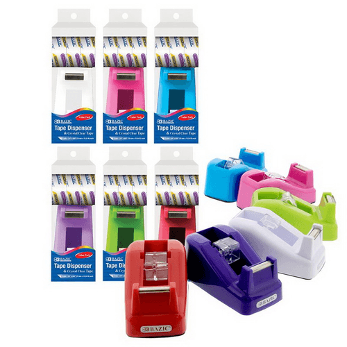 BAZIC Mini 1" Core Desktop Tape Dispenser With Tape Refills