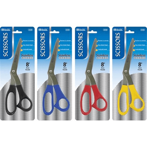 8" Bent Handle Stainless Steel Scissor,,
