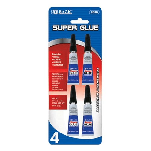 BAZIC 0.10 oz (3g) Super Glue (4/Pack)