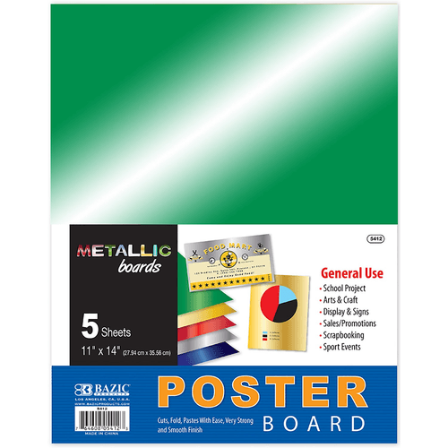 11" X 14" Metallic Poster Board,(5/Pack)