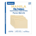 BAZIC 1/3 Cut Letter Size Manila File Folder
